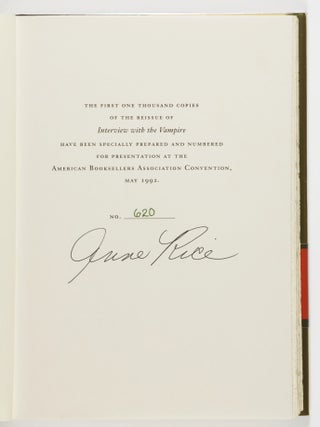 Interview with the Vampire [SIGNED, LIMITED EDITION ]
