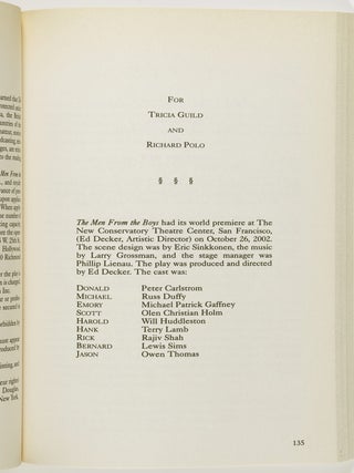 The Band Plays: The Boys in the Band, and Its Sequel, The Men from the Boys [SIGNED]