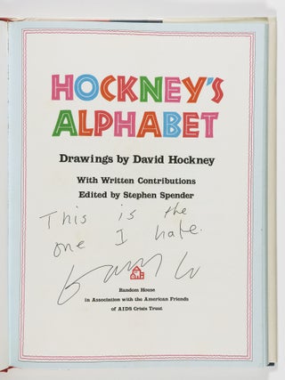 Hockney's Alphabet [INSCRIBED BY DAVID HOCKNEY]