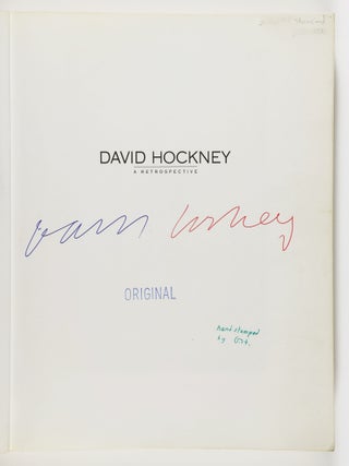 David Hockney. A Retrospective [SIGNED AND HAND STAMPED BY DAVID HOCKNEY]