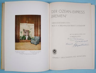 Der Ozean-Express "Bremen" (The Ocean Liner "Bremen") [INSCRIBED AND SIGNED BY THE AUTHOR]
