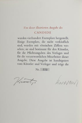 Candide oder der Optimismus (Candide or Optimism) [SIGNED BY THE ARTIST AND THE PUBLISHER]