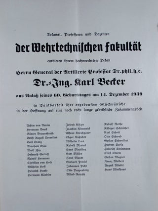 Die Königliche Technische Hochschule zu Berlin (The Royal Technical University in Berlin; With Booklet of the Same Title); Kamera-Bildnisse