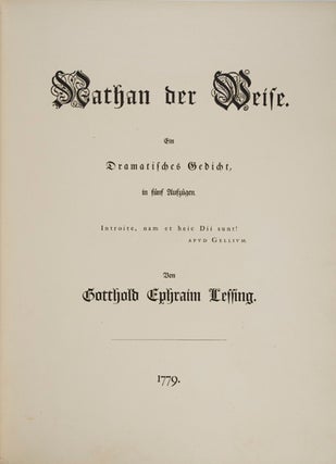 Nathan der Weise: Ein Dramatisches Gedicht, in fünf Aufzügen. (Nathan the Wise. A Dramatic Poem, In Five Acts)