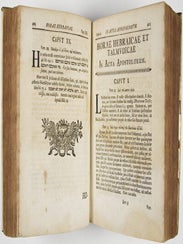 Horae Hebraicae et Talmudicae in universum Novum Testamentum : quibus Horae Jo. Lightfooti in libris historicis supplentur, epistolae et Apocalypsis eodem modo illustrantur. Accedunt dissertationes quaedam philologicosacrae, indicesque locorum Scripturae, rerum ac verborum necessarii.