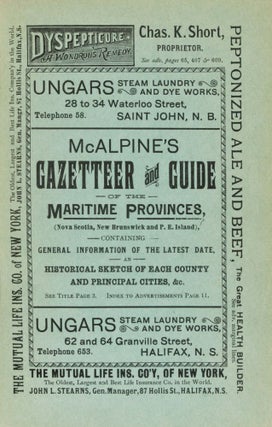 Item #9449 McAlpine's Gazetteer and Guide for the Maritime Provinces, Nova Scotia, New Brunswick,...
