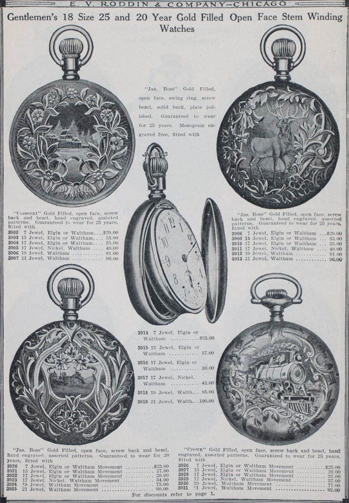 Item #9575 Wholesale and Manufacturing Jewelers - 57th Annual Catalog. E. V. Roddin, Company.
