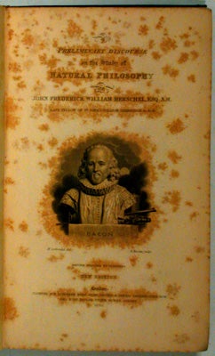 Item #9917 Preliminary Discourse on the Study of Natural Philosophy. John Frederick William Herschel